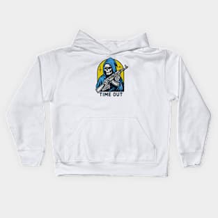 Grim Reaper with AK47 - Time Out Kids Hoodie